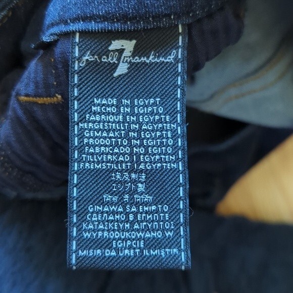 Seven for all Mankind High Waist Dark Wash Skinny Jeans Size 6/28 27x26 - Picture 4 of 9